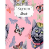 Sketch Book: Cat Sketchbook Scetchpad for Drawing or Doodling Notebook Pad for Creative Artists #7 Pink Butterfly