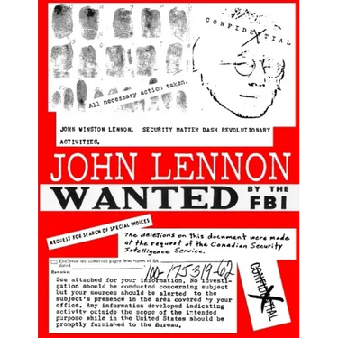 JOHN LENNON - Wanted by the FBI