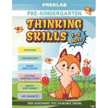 Thinking skills pre-K toddler workbook 1-3 years prek age 1 2 3