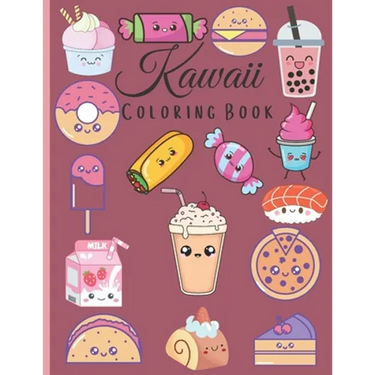 Kawaii Coloring Book: Cute kawaii coloring book to enjoy