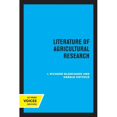 Literature of Agricultural Research