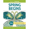 Spring Begins: Coloring Book for Adults