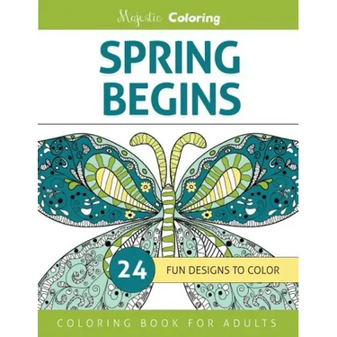 Spring Begins: Coloring Book for Adults