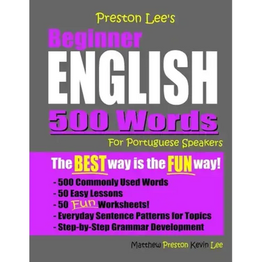 Preston Lee's Beginner English 500 Words For Portuguese Speakers