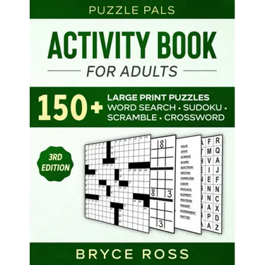 Activity Book for Adults: 150+ Large Print Sudoku, Word Search, and Word Scramble Puzzles