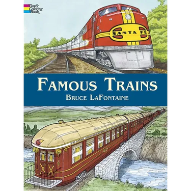 Famous Trains Coloring Book