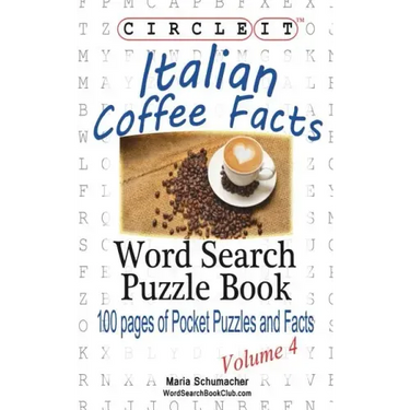 Circle It, Italian Coffee Facts, Word Search, Puzzle Book