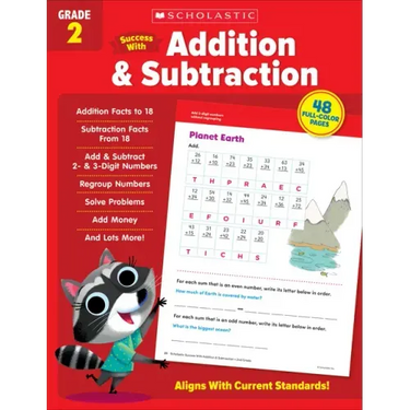 Scholastic Success with Addition & Subtraction Grade 2 Workbook