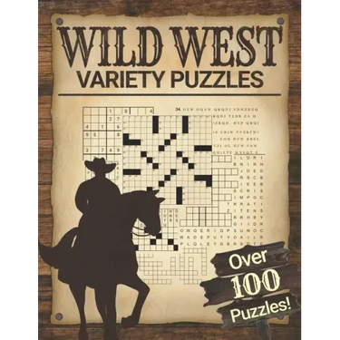 Wild West Variety Puzzles: Adult Word Puzzle Brain Games Book Fun and Relaxing