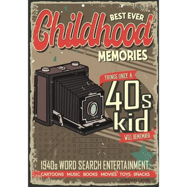 Best Ever Childhood Memories 1940s Word Search Entertainment: Things Only A 40s Kid Will Remember Word Search Book for Adults