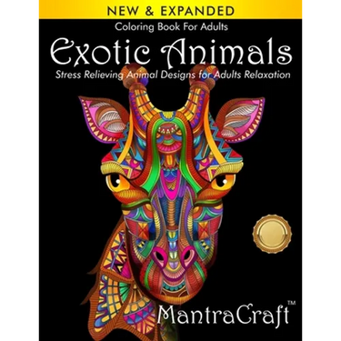 Coloring Book For Adults: Exotic Animals: Stress Relieving Animal Designs for Adults Relaxation