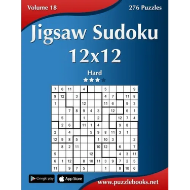 Jigsaw Sudoku 12x12 - Hard - Volume 18 - 276 Puzzles