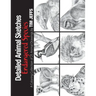 Detailed Animal Sketches Endangered Species: A Coloring Collection of 25 animal drawings