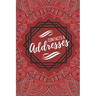 Contacts & Addresses: Geometric Design (Red, Black & White) Small 6" X 9"