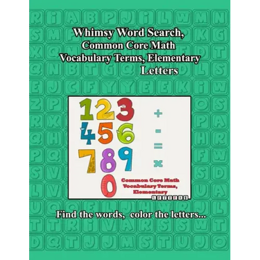Whimsy Word Search, Common Core Math Vocabulary Terms, Elementary