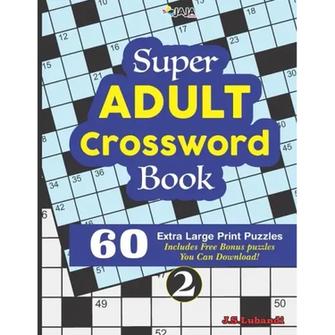 Super ADULT Crossword Book; 2 60 Extra Large Print Easy Puzzles