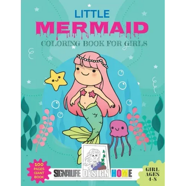 Little mermaid Coloring Book: For Girls Ages 4-8, Best Gift For Girls