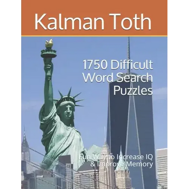 1750 Difficult Word Search Puzzles: Fun Way to Increase IQ & Improve Memory