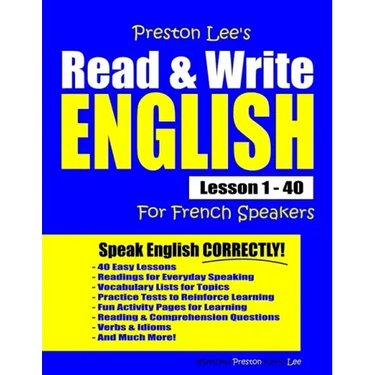 Preston Lee's Read & Write English Lesson 1 - 40 For French Speakers