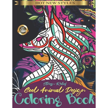 Stress Relief-Cool Animal Design Coloring Book: Adult Coloring Book with Fun, Easy, Hard and Relaxing Mandala Animals