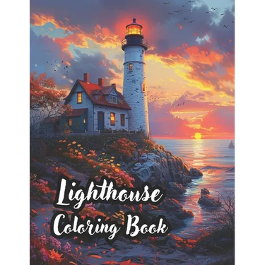 Lighthouse Coloring Book for Adults: 50 Enchanting Lighthouses for Relaxation and Stress Relief Meditative Moments with Majestic Lighthouses