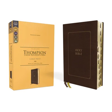 Kjv, Thompson Chain-Reference Bible, Large Print, Leathersoft, Brown, Red Letter, Thumb Indexed, Comfort Print