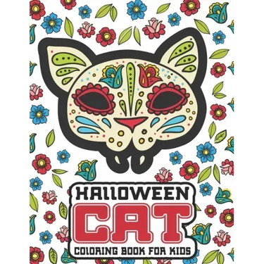 Halloween Cat Coloring Book For Kids: 40 Amazing Cat Coloring Pages with Halloween Themed Designs For Animal Lovers