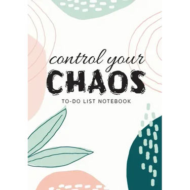 Control Your Chaos To-Do List Notebook: 120 Pages Lined Undated To-Do List Organizer with Priority Lists (Medium A5 - 5.83X8.27 - Creme Abstract)