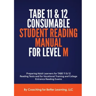 TABE 11 and 12 Consumable Student Reading Manual for Level M