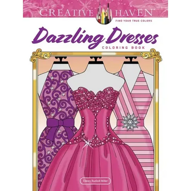 Creative Haven Dazzling Dresses Coloring Book