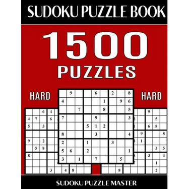 Sudoku Puzzle Master Book, 1,500 Hard Puzzles: Jumbo Bargain Size Sudoku Book With Single Level of Difficulty