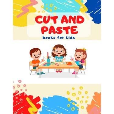 Cut and Paste books for kids: Awesome scissor cutting, gluing, coloring practice activity book with Animals, Shapes and Patterns for preschool, kind
