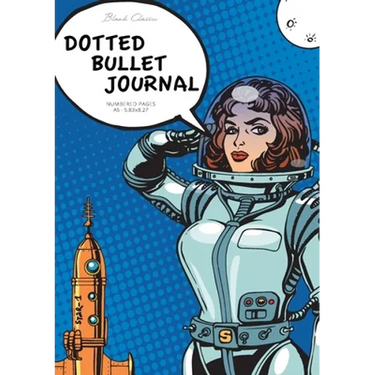 Dotted Bullet Journal: Medium A5 - 5.83X8.27 (Pop Art Spacesuit)