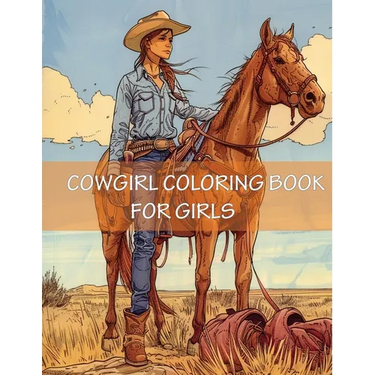 Cowgirl Coloring Book For Girls: 45 Beautiful Western Country Cow Images for Young Girls, Teens and Adults