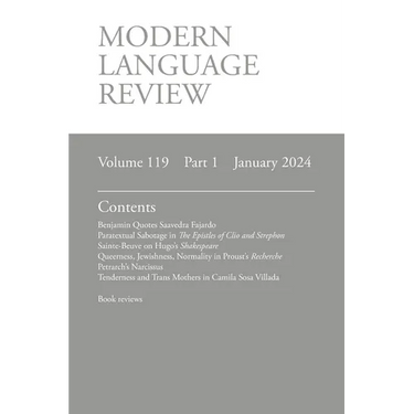 Modern Language Review (119.1) January 2024