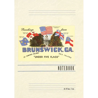 Vintage Lined Notebook Greetings from Brunswick