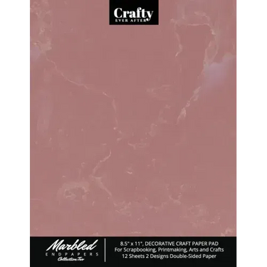 Marbled Endpapers Collection Two, 8.5 x 11, Decorative Craft Paper Pad for Scrapbooking, Printmaking, Arts and Crafts: 12 Sheets 2 Designs Double-Side