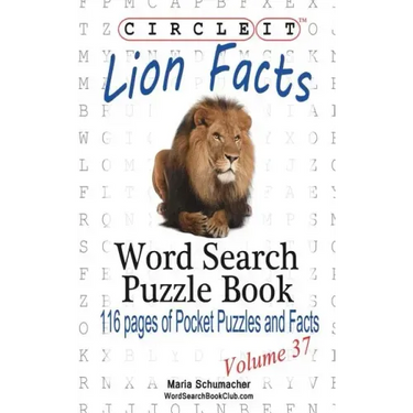 Circle It, Lion Facts, Word Search, Puzzle Book