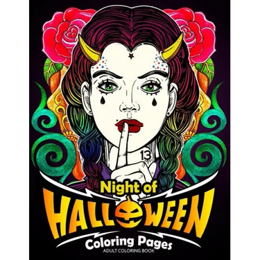Adults Coloring Book: Night of Halloween Coloring Pages