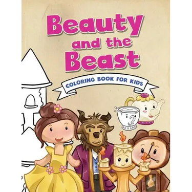 Beauty and the Beast Coloring Book for Kids: Childrens Coloring Book on a Classic Fairytale - Large 8.5in x 11in - 21.59cm x 27.94cm