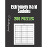 Extremely Hard Sudoku: Sudoku Books For Adults Hard - Extremely Hard