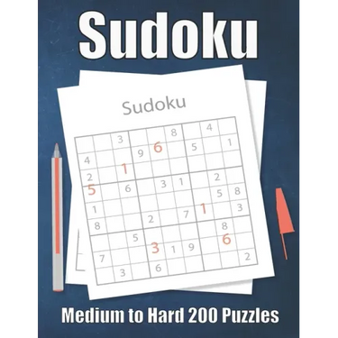 Sudoku Medium to Hard 200 Puzzles: Large Print Sudoku Puzzle Book