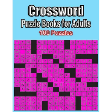 Crossword Puzzle Books For Adults: 100 Crossword Puzzles For Adults & Seniors - Volume 1 (Crossword Puzzle Books For Adults)