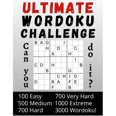 Ultimate Wordoku Challenge Can you do it?: 3000 Wordoku - Wordoku Puzzle Book for Adults - Easy - Medium - Hard - Very Hard - Extreme - Solutions at t