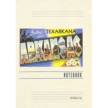 Vintage Lined Notebook Greetings from Texarkana