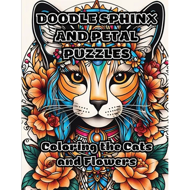 Doodle Sphinx and Petal Puzzles: Coloring the Cats and Flowers