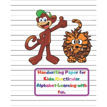 Handwriting Paper for Kids: Practicular Alphabet Learning with fun.: Cursive Writing Books and Practice Paper:3-Line and Checkered Writing Sheets(