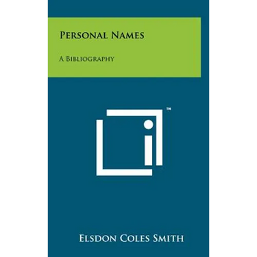 Personal Names: A Bibliography