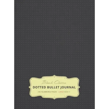 Large 8.5 x 11 Dotted Bullet Journal (Gray #2) Hardcover - 245 Numbered Pages