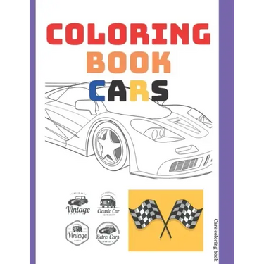 Coloring Book Cars: book activity for adult, antistress, relaxing, detent black page, blank page drawn page 100 pages 8.25 x 11